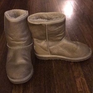 Metallic gold ugg boots